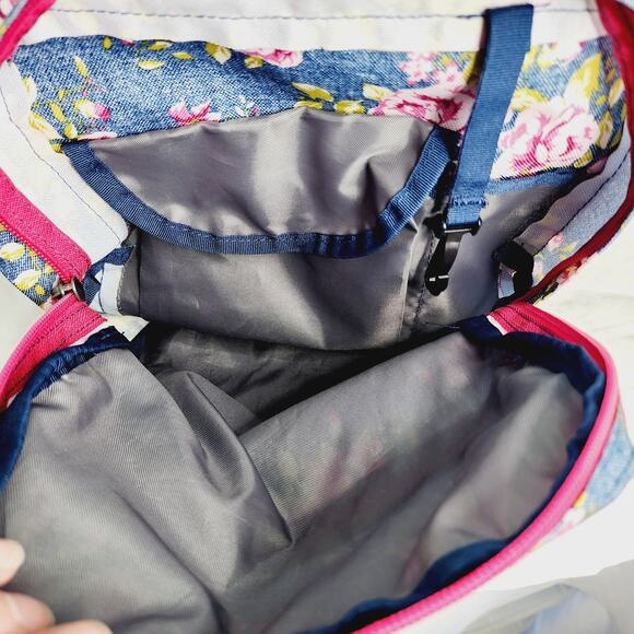 Trans By Jansport  Pink Floral Rose Big Student College Backpack Lots of Pockets - Picture 12 of 15
